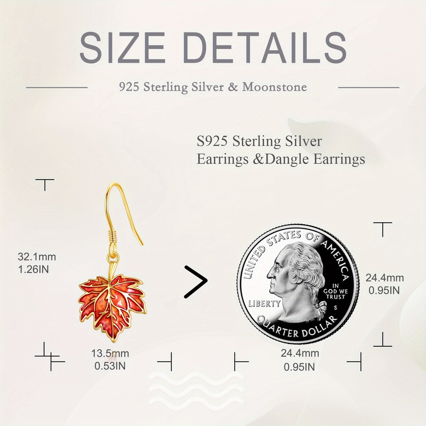 Women's Maple Leaf Earrings Sterling Silvery Women's Autumn Earrings Maple Leaf Botanical Earrings Leaf Jewelry Gift