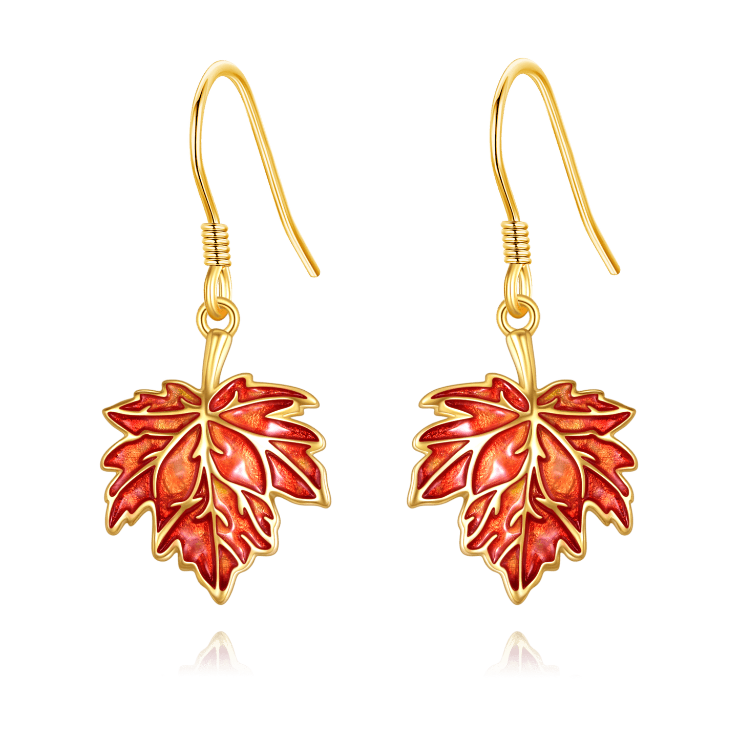 Women's Maple Leaf Earrings Sterling Silvery Women's Autumn Earrings Maple Leaf Botanical Earrings Leaf Jewelry Gift