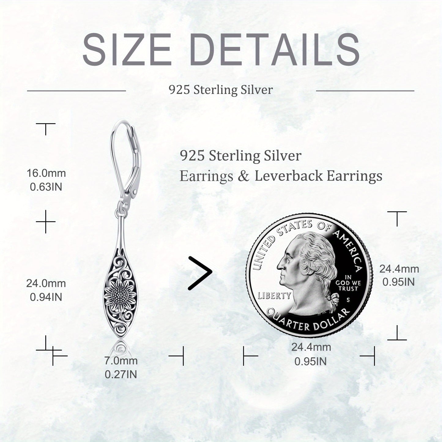 925 Sterling Silver Vintage Sunflower Earrings with French Clasp - Retro Style, Detailed Floral Design, Perfect for Daily Wear or Gifting, Everyday Earrings|Vintage Style Earrings|Plated Finish