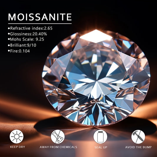 1CT Moissanite Dangle Earrings, D-Color Ideal Cut Lab-Made Moissanite 925 Sterling Silver 6-Prong Earrings, Suitable for Women, Valentine'S Day Gift, Christmas Gift