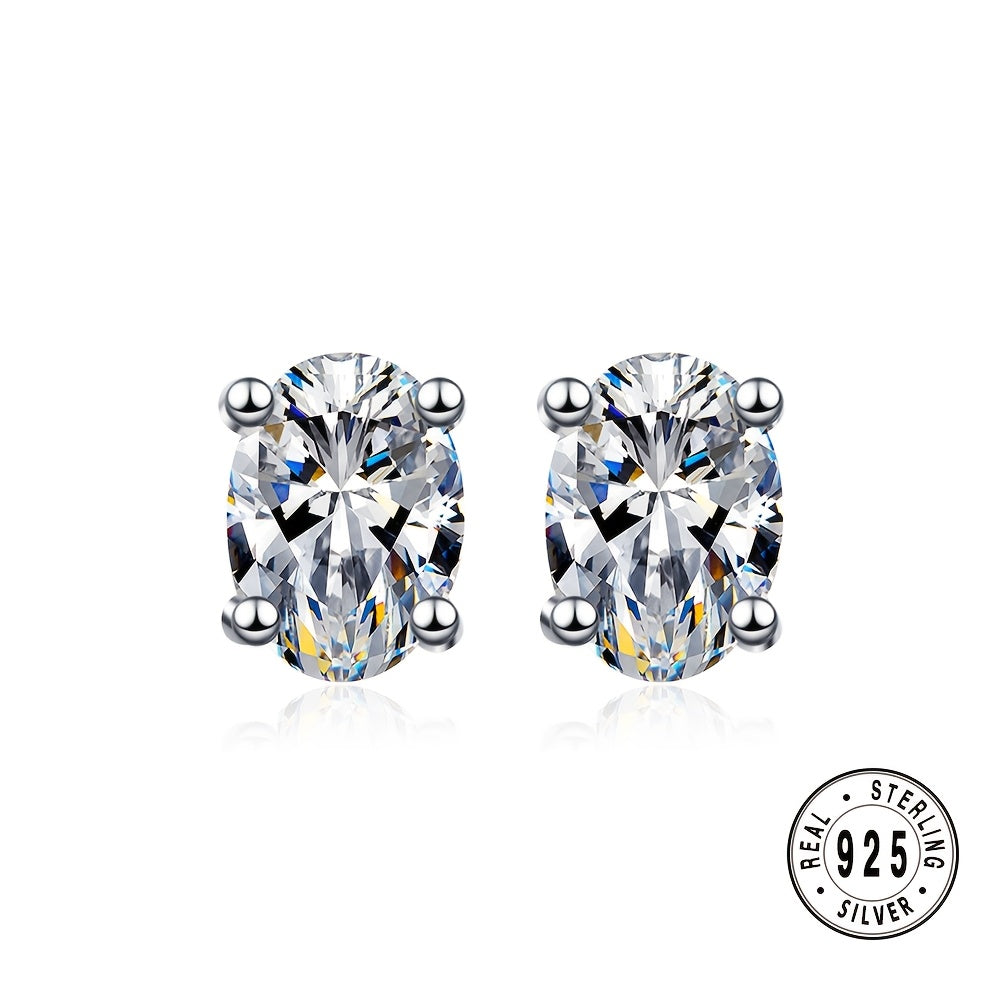 Pigeon Egg 0.5 Carat Moissanite Earrings 925 Sterling Silvery Hypoallergenic Earrings Jewelry Gifts for Men And Women, Valentine's Day Gifts, Christmas Gifts