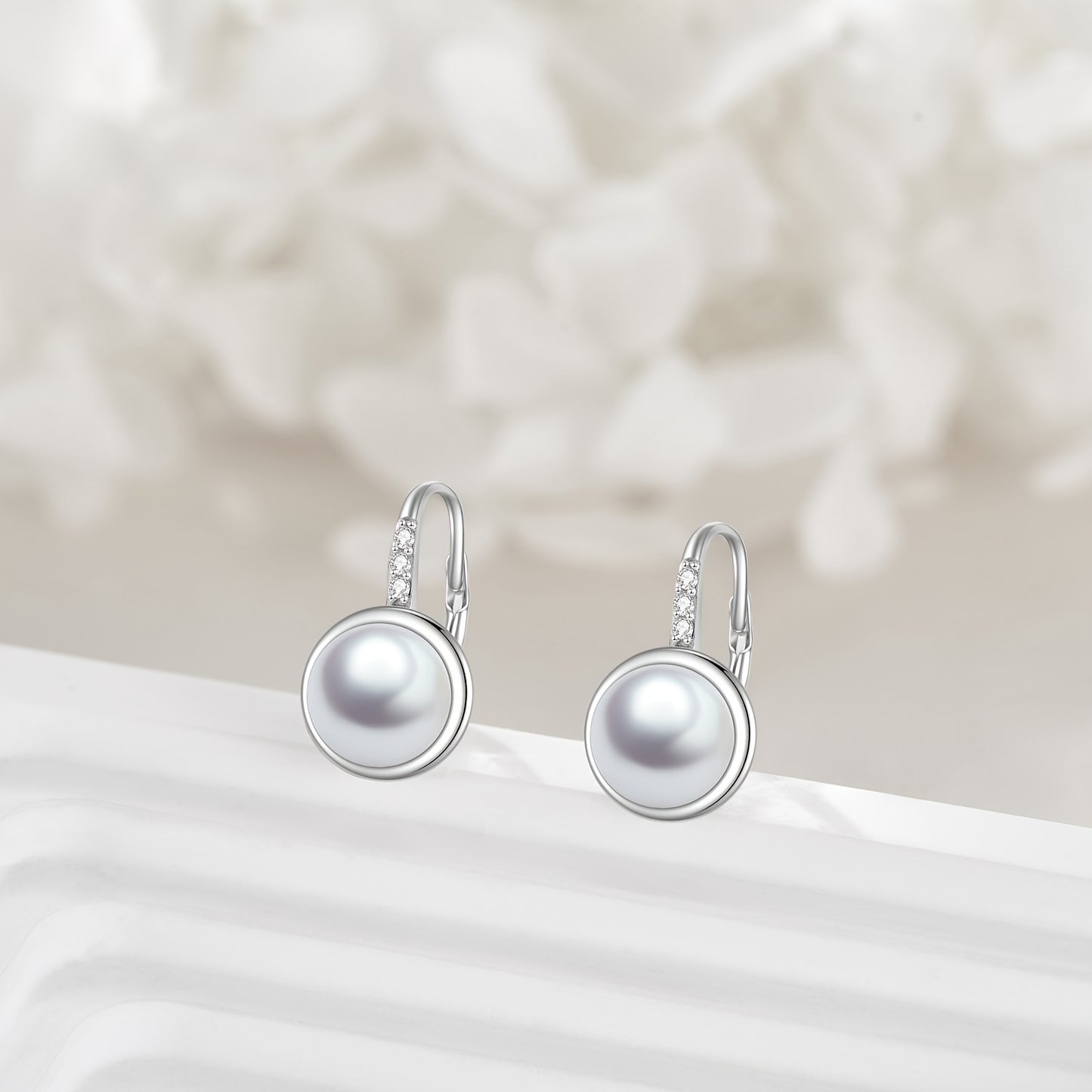 Pair of Earrings 925 Sterling Silvery Set with Zirconia Earrings Jewelry Mother's Day Birthday Gift for Women 3.3g